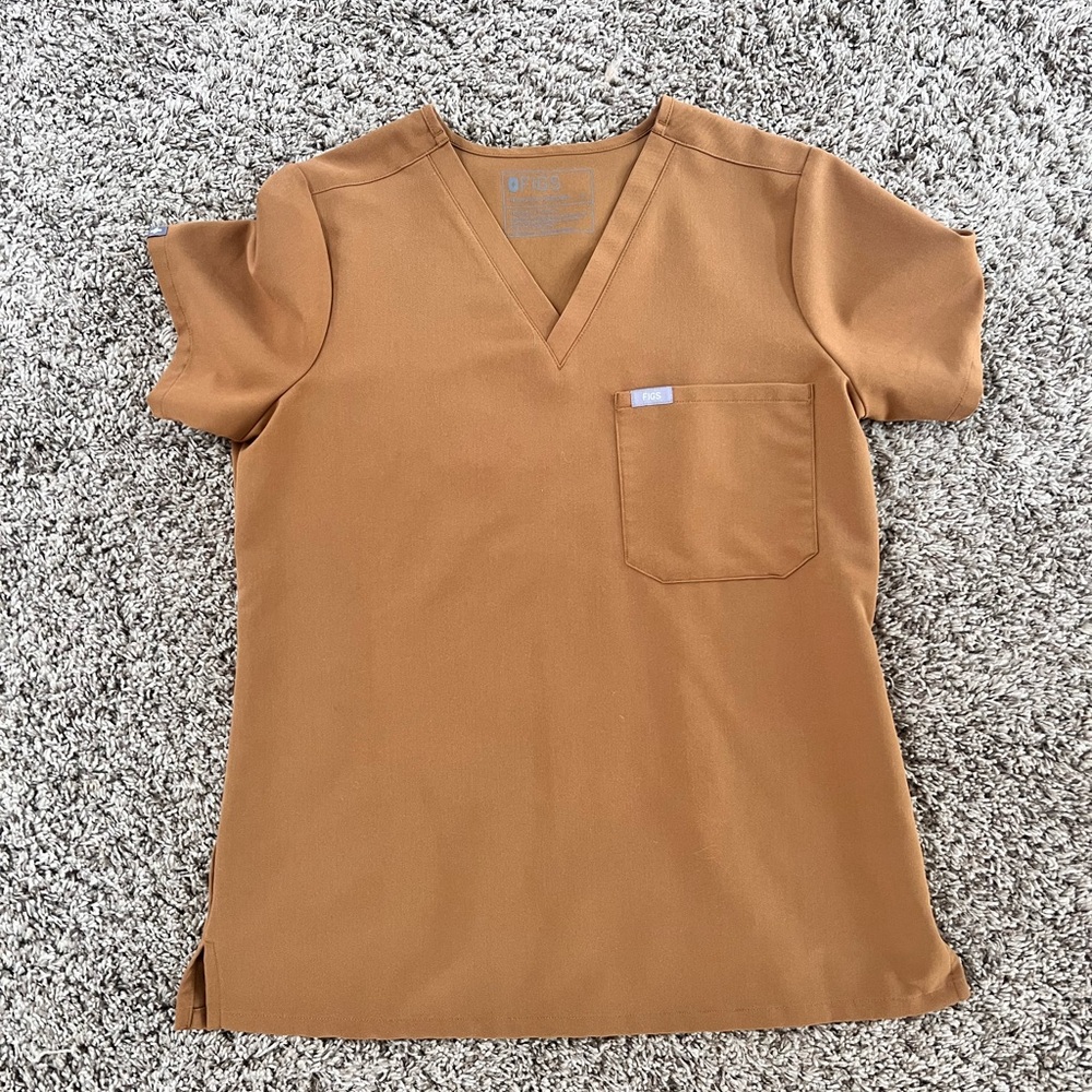 Figs Catarina Scrub Top Earth Size Small